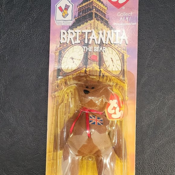 Ty Beanie Babies Complete Set (4) with Rare Tag Error 1999 McDonald's Erin Brita - Picture 6 of 10